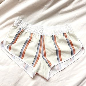 Hurley White Shorts with Stripes
